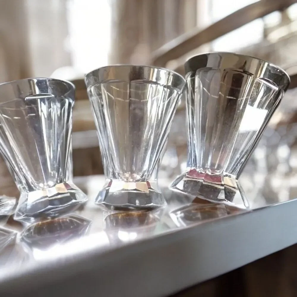 Val St Lambert Hafnia Cordial Liqueur Cocktail Glasses Set of 5 Mint 3.5